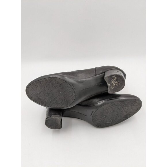 AGL women's black leather block heel zip ankle booties‎ 38 - Picture 7 of 14